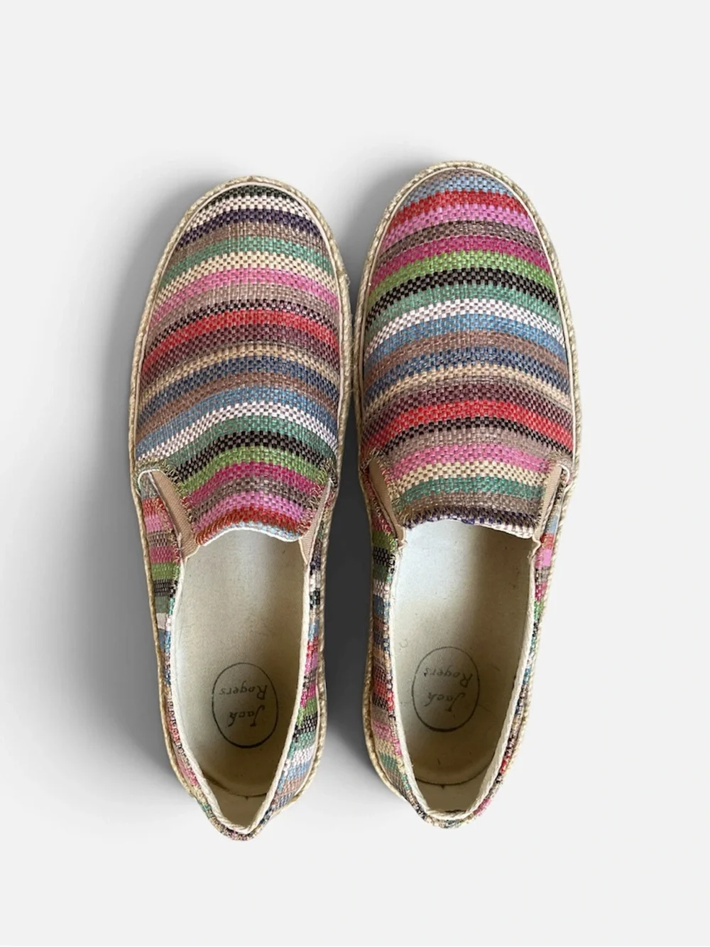 Jack Rogers Tucker Multi Striped Slip-on Sneaker Size 9